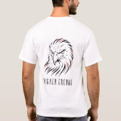 Minimale adelaar lijnkunst t-shirt (Achterkant)