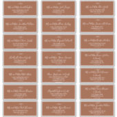 Minimale Adresetiketten voor lederen terracotta-ga Sticker (Voorkant)