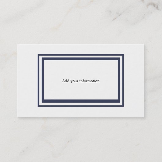 Minimale Advocaat voor de familie Blauwe Zeegrens Visitekaartje (Achterkant)