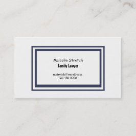 Minimale Advocaat voor de familie Blauwe Zeegrens Visitekaartje