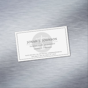 Minimale advocatuur VISITEKAARTJE Magnetisch Visitekaartje