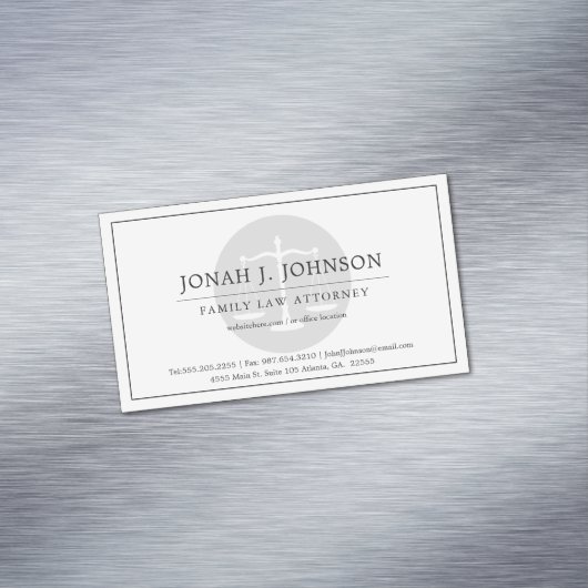 Minimale advocatuur | VISITEKAARTJE Magnetisch Visitekaartje (Voorbeeld)
