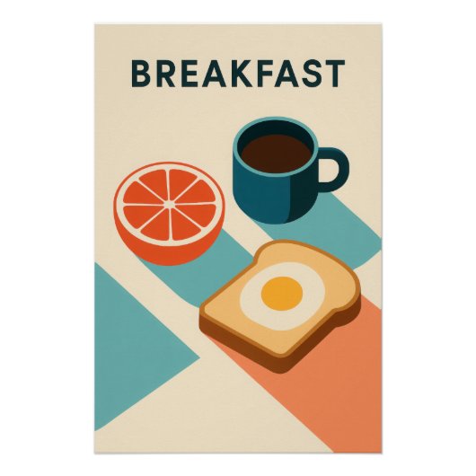 Minimale afbeelding: BREAKFAST Perfect Poster (Voorkant)