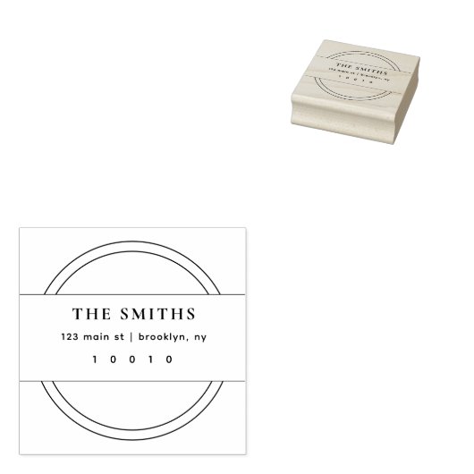 Minimale afbeelding en eenvoudige ronde rubberen s rubberstempel (Gestempeld)