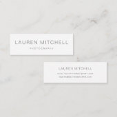 Minimale afbeelding | Grijs Mini Visitekaartje (Voorkant / Achterkant)