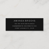 Minimale afbeelding met afbeelding met geel, zwart mini visitekaartje (Achterkant)