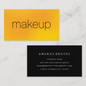 Minimale afbeeldingstekst met gele achtergrond visitekaartje (Voorkant / Achterkant)