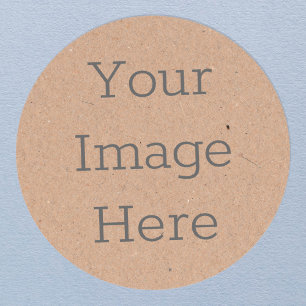 Minimale afdruk van biologisch roestvrij bruinktpa ronde sticker