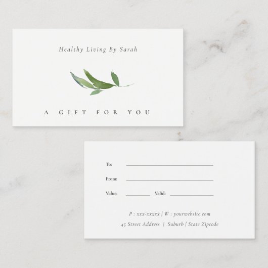 Minimale afgifte van een certificaat voor de afgif (Voorkant / Achterkant)