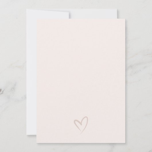 Minimale afkomst van Blush Black Script Vow Renewa Kaart (Achterkant)