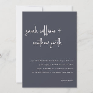 Minimale afkomst van Blush Black Script Vow Renewa Kaart