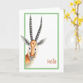 Minimale Afrikaanse Antilope, speciaal Hallo Kaart (Gele Bloem)