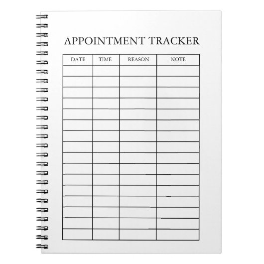 Minimale Afspraak Tracker Notitieblok Notitieboek (Voorkant)