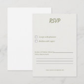 Minimale afstudeer RSVP kaart sjabloon (Voorkant / Achterkant)
