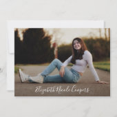 Minimale afstudeerfeest met fotouitnodiging kaart (Voorkant)