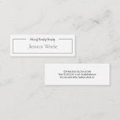 Minimale afstuderen Aankondiging naamkaart (Voorkant / Achterkant)