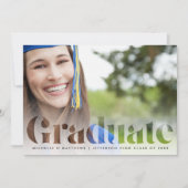 Minimale Afstuderen fotoaankondiging Kaart (Voorkant)