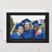 Minimale Afstuderen fotoaankondiging Kaart (Achterkant)