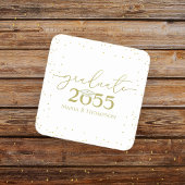 Minimale Afstuderen Gold Modern Calligrafie Kartonnen Onderzetters