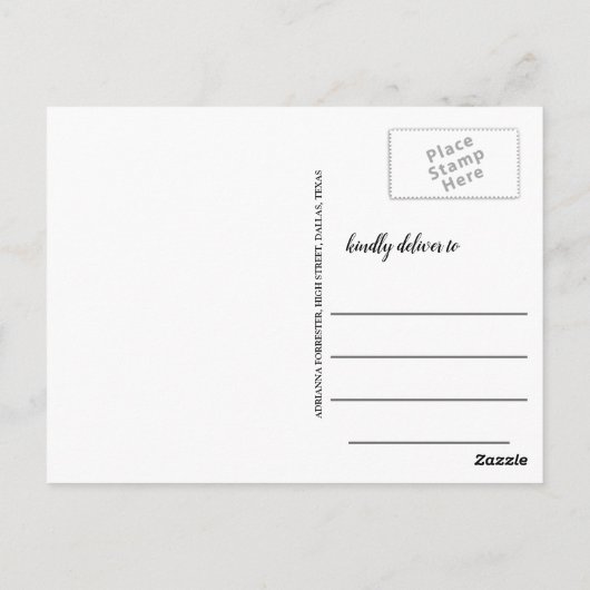 Minimale Afstuderen Sla de datum Afstudeerder foto Briefkaart (Achterkant)