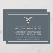 Minimale Afstuderen van de dierenarts|Uitnodiging  Kaart (Voorkant / Achterkant)