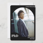 Minimale Afstuderen voor foto PhD-foto van zwarte Aankondiging (Voorkant)