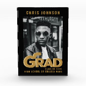 Minimale Afstuderen voor moderne goudbloedige typo Fotoblokken (Voorkant)