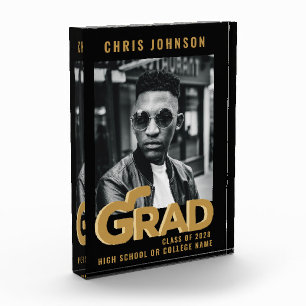 Minimale Afstuderen voor moderne goudbloedige typo Fotoblokken