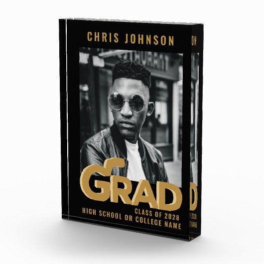 Minimale Afstuderen voor moderne goudbloedige typo Fotoblokken (Rechts)