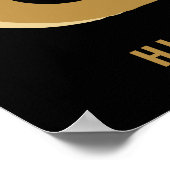 Minimale Afstuderen voor moderne goudbloedige typo Poster (Hoek)