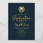 Minimale Afstuderen voor tandheelkunde Folie Uitnodiging (Voorkant)