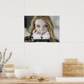 Minimale Afstuderen voor zwart-witfoto's Poster (Keuken)