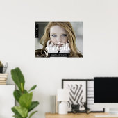 Minimale Afstuderen voor zwart-witfoto's Poster (Thuiskantoor)