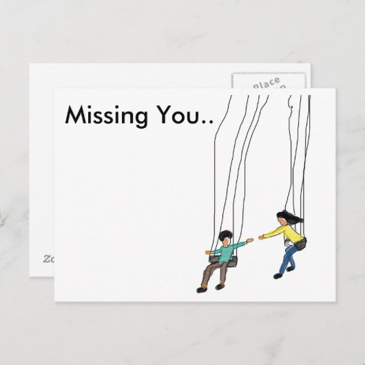 Minimale afwezigheid van briefkaart met illustrati (Voorkant / Achterkant)