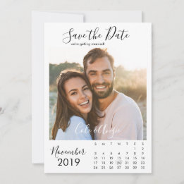 Minimale agenda: datum opslaan met foto save the date