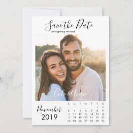 Minimale agenda: datum opslaan met foto save the date