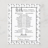 Minimale agenda voor de dag van de bruidsdag (Voorkant)