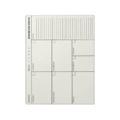 Minimale agenda voor speciale weekbladen notitieblok (Linkerzijde)