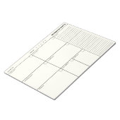 Minimale agenda voor speciale weekbladen notitieblok (Schuin)