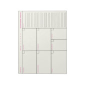 Minimale agenda voor speciale weekbladen notitieblok (Linkerzijde)