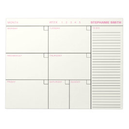 Minimale agenda voor speciale weekbladen notitieblok