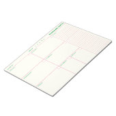 Minimale agenda voor speciale weekbladen notitieblok (Schuin)