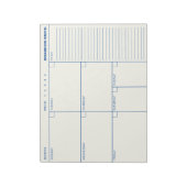 Minimale agenda voor speciale weekbladen notitieblok (Linkerzijde)