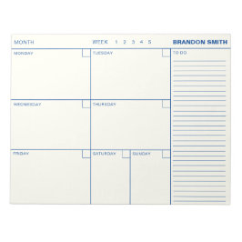 Minimale agenda voor speciale weekbladen notitieblok