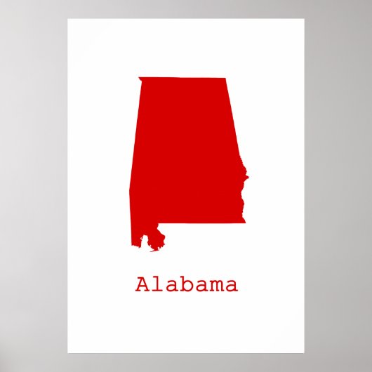 Minimale Alabama Verenigde Staten Poster (Voorkant)