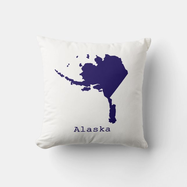Minimale Alaska Verenigde Staten Kussen (Voorkant)