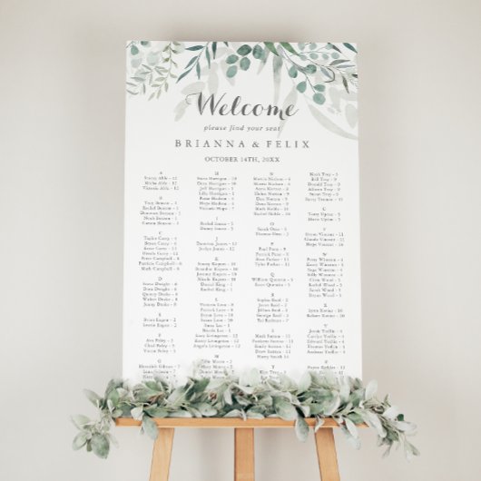 Minimale alfabetische echtheidschaart voor eucalyp poster