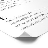 Minimale alfabetische zetgrafiek op maat poster (Hoek)