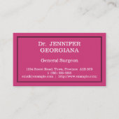 Minimale algemene chirurgische Visitekaartje (Voorkant)