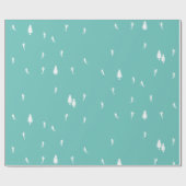 Minimale alpiene kiers die illustratie blauw maken cadeaupapier (Vlak)